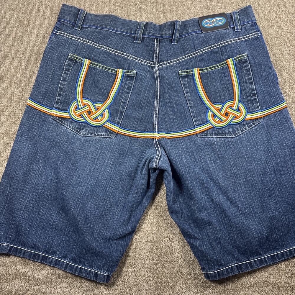 Y2K Men’s Evolution In Design Denim Shorts Jorts Size 50 Big & Tall Blue